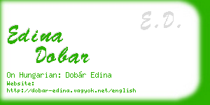 edina dobar business card
